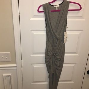 Gray long dress short in the front long in back
